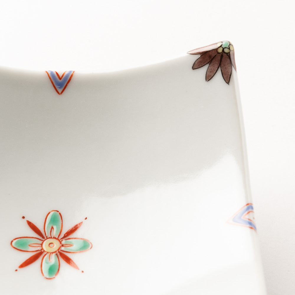 九谷焼工房花もん 珍味皿(紫花) 九谷焼工房花もん 九谷焼