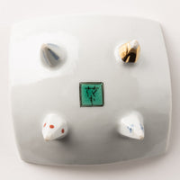 九谷焼工房花もん 珍味皿(小紋) 九谷焼工房花もん 九谷焼