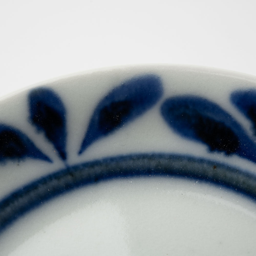 砥部焼 陶房遊 豆豆皿 ブルーリーフ 砥部焼 陶房遊 砥部焼