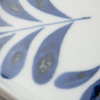 砥部焼 陶房遊 角皿 ブルーリーフ 砥部焼 陶房遊 砥部焼