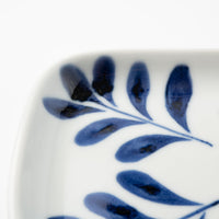 砥部焼 陶房遊 長皿 ブルーリーフ 砥部焼 陶房遊 砥部焼