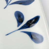 砥部焼 陶房遊 長皿 ブルーリーフ 砥部焼 陶房遊 砥部焼