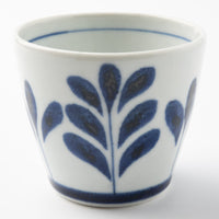 砥部焼 陶房遊 蕎麦猪口(大) ブルーリーフ 砥部焼 陶房遊 砥部焼