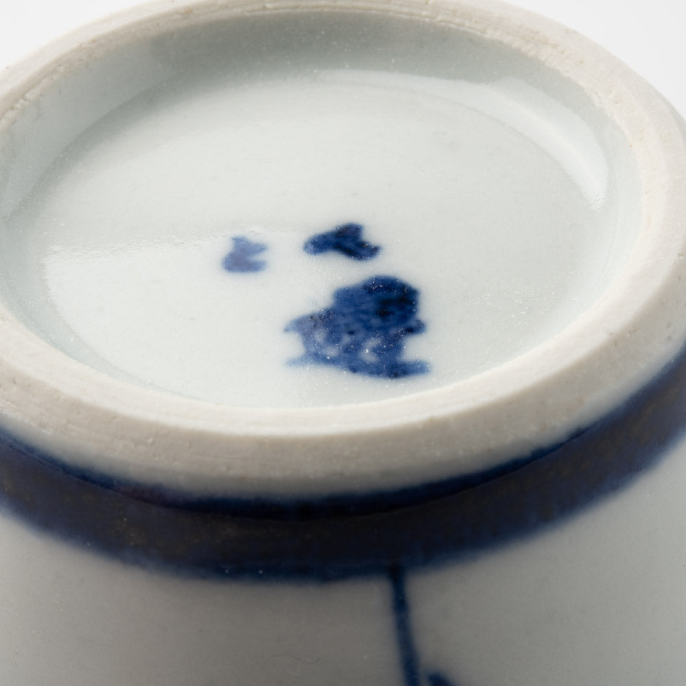 砥部焼 陶房遊 蕎麦猪口(大) ブルーリーフ 砥部焼 陶房遊 砥部焼