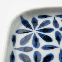 砥部焼 陶房遊 角皿 花市松 砥部焼 陶房遊 砥部焼