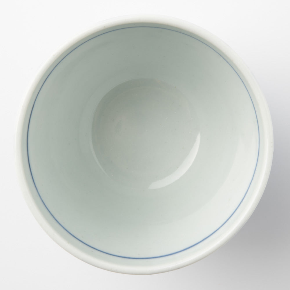 砥部焼 陶房遊 蕎麦猪口(大) 花市松