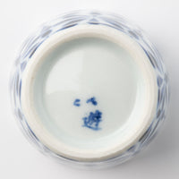 砥部焼 陶房遊 蕎麦猪口(大) 花市松