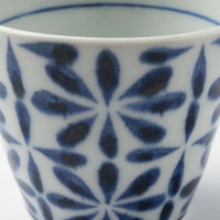 砥部焼 陶房遊 蕎麦猪口(大) 花市松