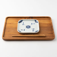 砥部焼 陶房遊 角皿 菊つなぎ 砥部焼 陶房遊 砥部焼