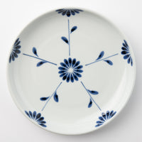 砥部焼 陶房遊 7寸丸皿 菊つなぎ 砥部焼 陶房遊 砥部焼