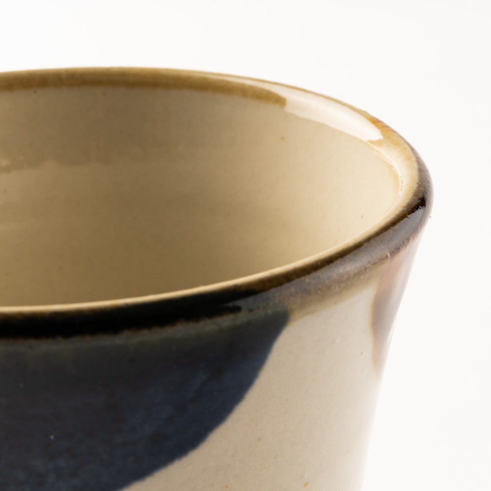 やちむん 陶眞窯 フリーカップ 染付 ドット(ゴスアメ) やちむん 陶眞窯 やちむん