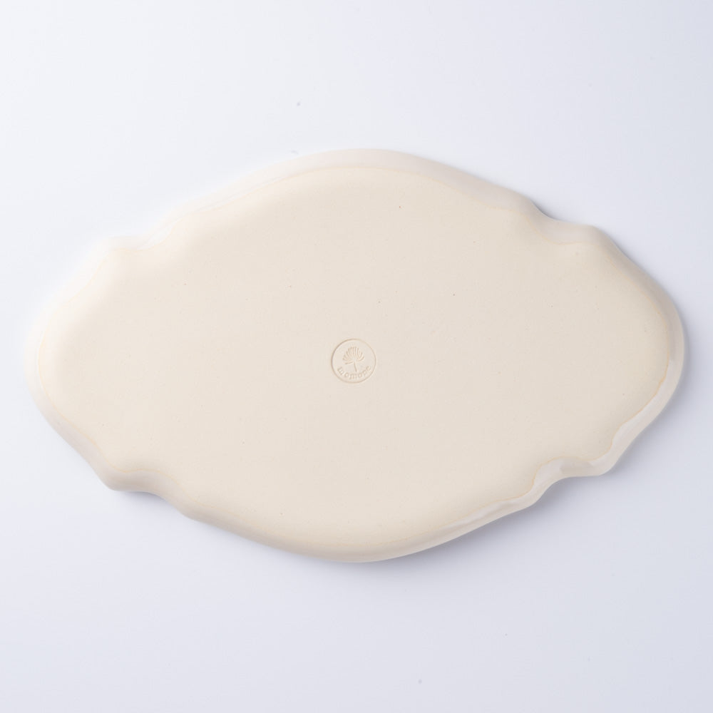 百々音momone 洋皿 乳濁釉 百々音momone 陶磁器作家もの