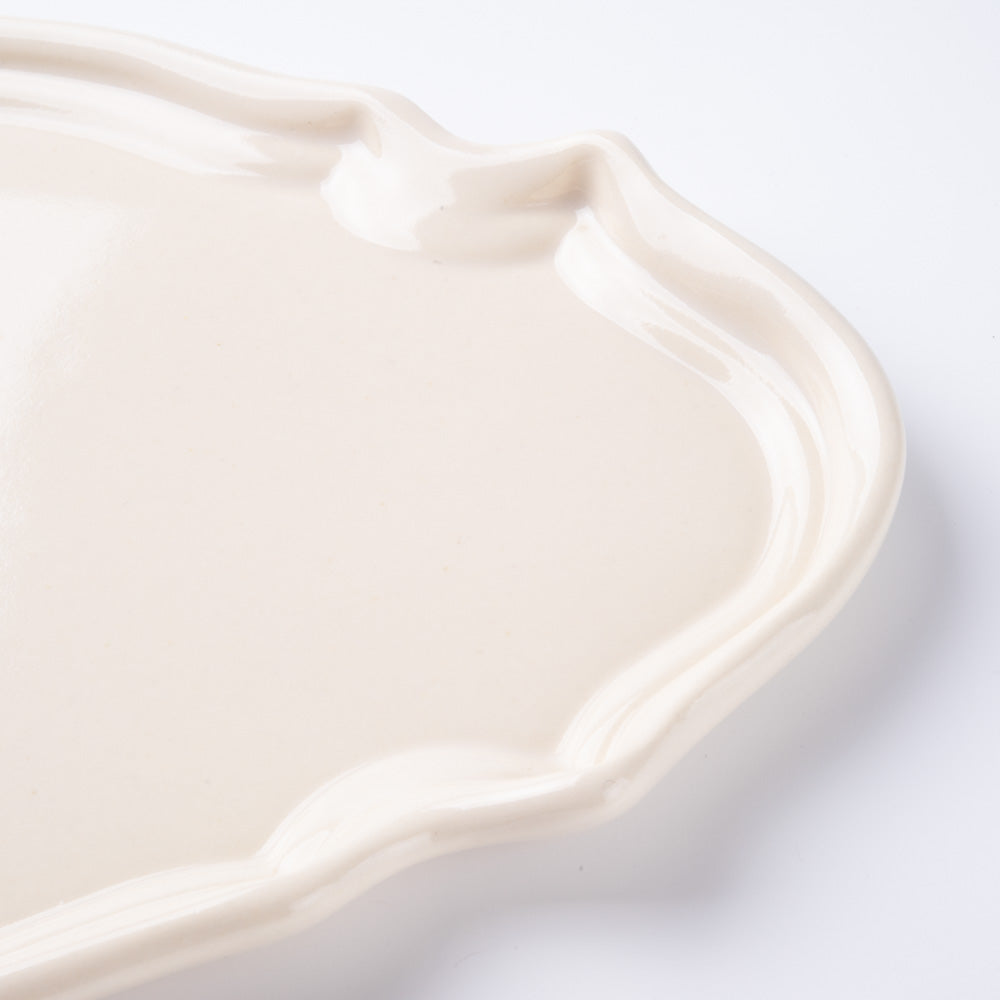 百々音momone 洋皿 乳濁釉 百々音momone 陶磁器作家もの