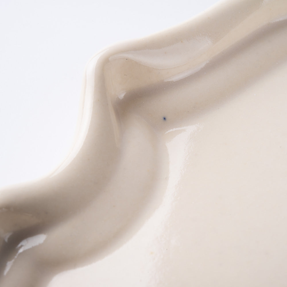 百々音momone 洋皿 乳濁釉 百々音momone 陶磁器作家もの