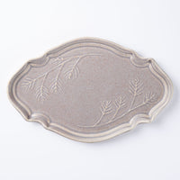 百々音momone blue×gray garden 洋皿 百々音momone 陶磁器作家もの