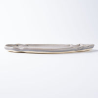 百々音momone blue×gray garden 洋皿 百々音momone 陶磁器作家もの