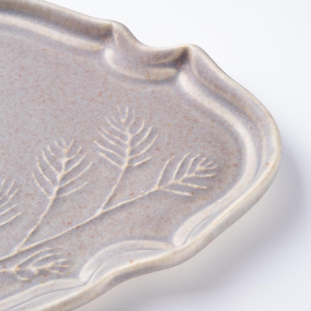 百々音momone blue×gray garden 洋皿 百々音momone 陶磁器作家もの