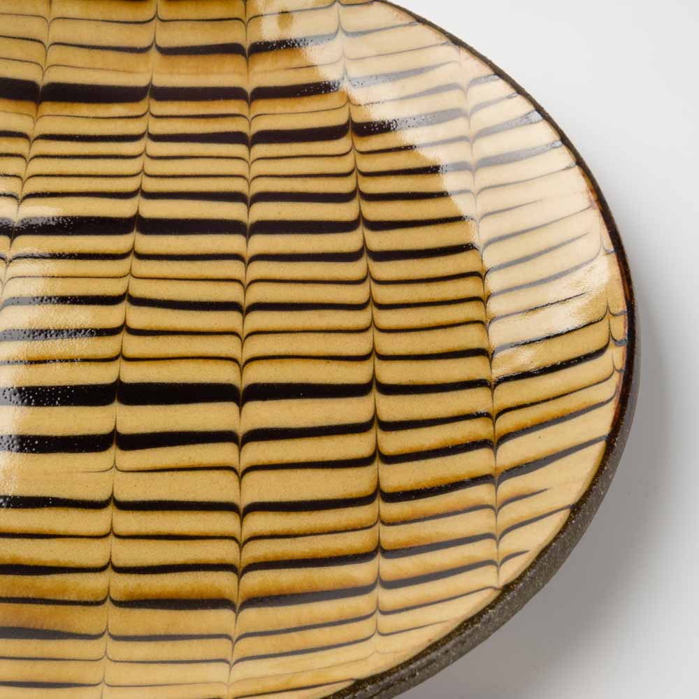 波佐見焼 紀窯 丸皿(大) フェザーコーム 波佐見焼 紀窯 波佐見焼