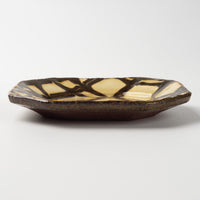 波佐見焼 紀窯 正八角皿(小) 白地格子 波佐見焼 紀窯 波佐見焼