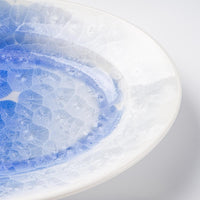 京焼・清水焼 陶あん 花結晶 オーバル皿 中(青白) 京焼・清水焼 陶あん 京焼・清水焼