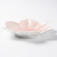 京焼・清水焼 陶あん 花結晶 桔梗皿(桃白) 京焼・清水焼 陶あん 京焼・清水焼
