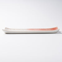 京焼・清水焼 陶あん 花結晶 さんま皿(桃白) 京焼・清水焼 陶あん 京焼・清水焼