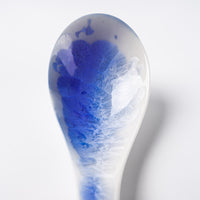 京焼・清水焼 陶あん 花結晶 レンゲ(青白) 京焼・清水焼 陶あん 京焼・清水焼