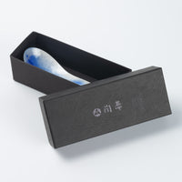 京焼・清水焼 陶あん 花結晶 レンゲ(青白) 京焼・清水焼 陶あん 京焼・清水焼