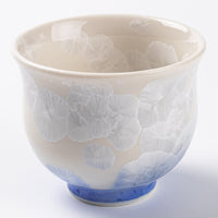 京焼・清水焼 陶あん 花結晶 ぐい呑み(青白) 京焼・清水焼 陶あん 京焼・清水焼