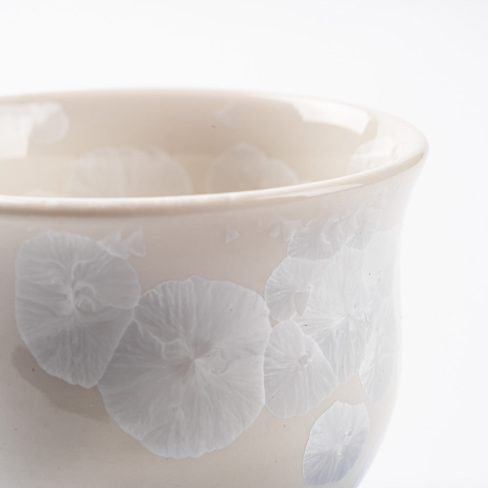 京焼・清水焼 陶あん 花結晶 ぐい呑み(青白) 京焼・清水焼 陶あん 京焼・清水焼