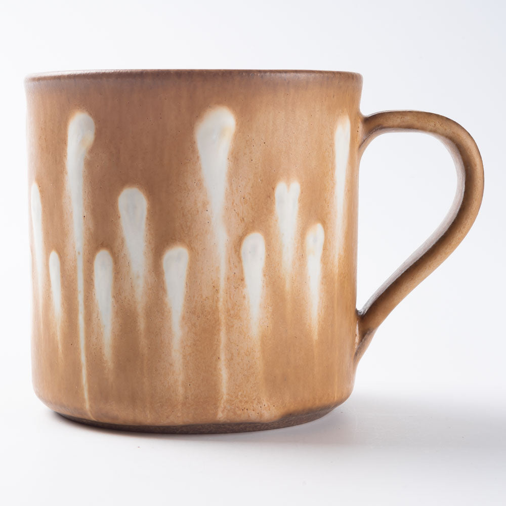 美濃焼 正陶苑 手描きマグカップ KIKU ベージュ ¥2,860 大人の焼き物