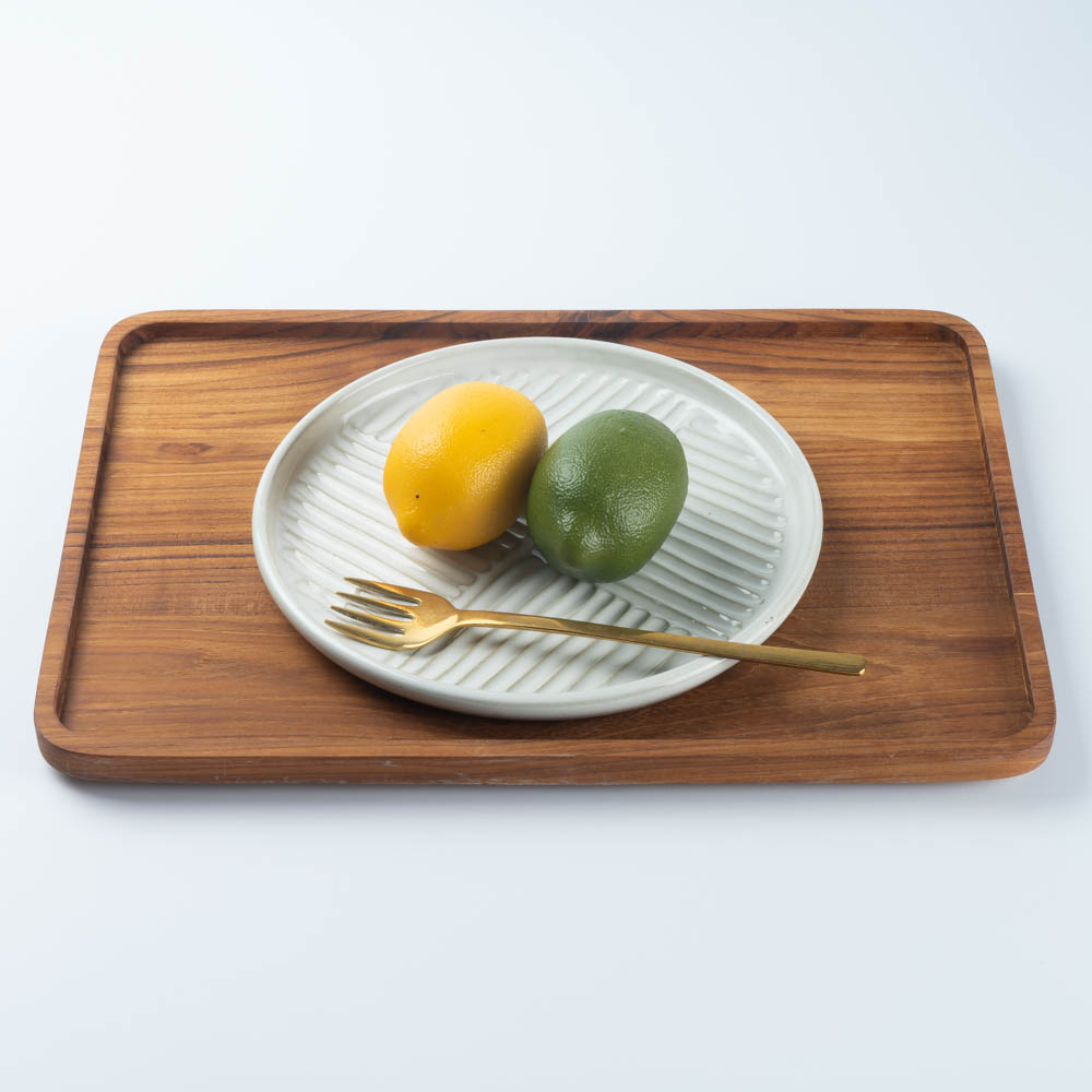 美濃焼 正陶苑 蒸れにくい トーストプレート（パン皿） アイボリー