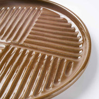 美濃焼 正陶苑 蒸れにくい トーストプレート(パン皿) キャメル 美濃焼 正陶苑 美濃焼