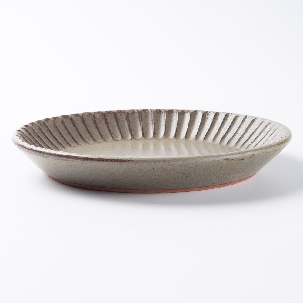 美濃焼 正陶苑 リムプレート（小皿）小 マットグレー ¥2,420