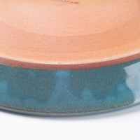 美濃焼 正陶苑 リムプレート(皿)大 アッシュブルー 美濃焼 正陶苑 美濃焼