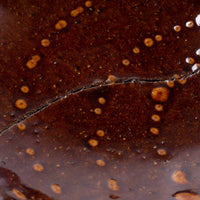 作家 タカハラユカ leaf plate line brown 作家 タカハラユカ 陶磁器作家もの
