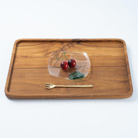 ガラス作家 佐々木翔子 角中皿 ライトオレンジ×グリーン ガラス作家 佐々木翔子 ガラスもの