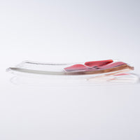 ガラス作家 佐々木翔子 角中皿 レッド×ライトオレンジ ガラス作家 佐々木翔子 ガラスもの