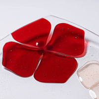 ガラス作家 佐々木翔子 角中皿 レッド×ライトオレンジ ガラス作家 佐々木翔子 ガラスもの