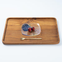 ガラス作家 佐々木翔子 角中皿 ブルー×ライトピンク×ライトイエロー ガラス作家 佐々木翔子 ガラスもの