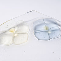 ガラス作家 佐々木翔子 角中皿 ライトオレンジ×ライトイエロー×ライトブルー ガラス作家 佐々木翔子 ガラスもの