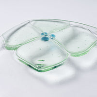 ガラス作家 佐々木翔子 角中皿 ライトグリーン×ライトイエロー×ライトグレー ガラス作家 佐々木翔子 ガラスもの