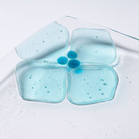 ガラス作家 佐々木翔子 角中皿 ライトブルー×ライトグレー×ライトイエロー ガラス作家 佐々木翔子 ガラスもの