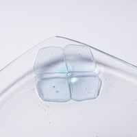 ガラス作家 佐々木翔子 角小皿 ライトブルー×ライトグレー ガラス作家 佐々木翔子 ガラスもの