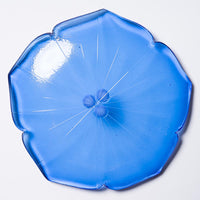 ガラス作家 佐々木翔子 花型小皿 ブルー ガラス作家 佐々木翔子 ガラスもの