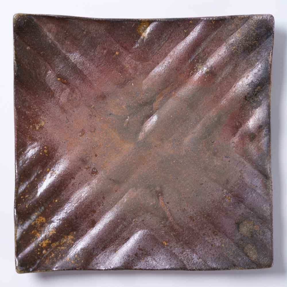 津軽金山焼 フライプレート(正角) 津軽金山焼 津軽金山焼