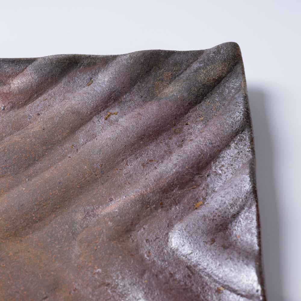 津軽金山焼 フライプレート(正角) 津軽金山焼 津軽金山焼