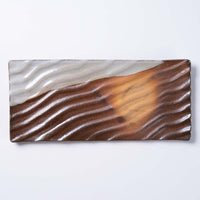 津軽金山焼 雪国 フライプレート(長角) 津軽金山焼 津軽金山焼