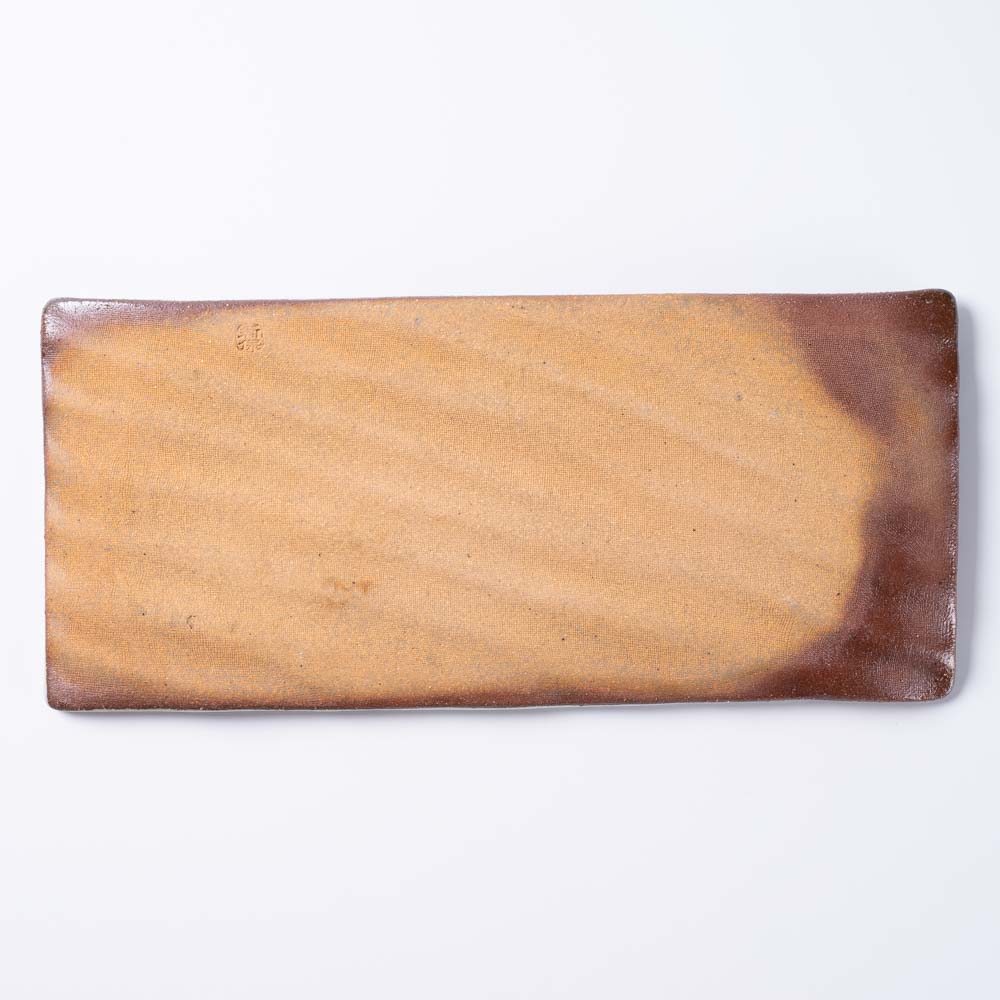 津軽金山焼 雪国 フライプレート(長角) 津軽金山焼 津軽金山焼