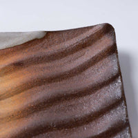 津軽金山焼 雪国 フライプレート(長角) 津軽金山焼 津軽金山焼